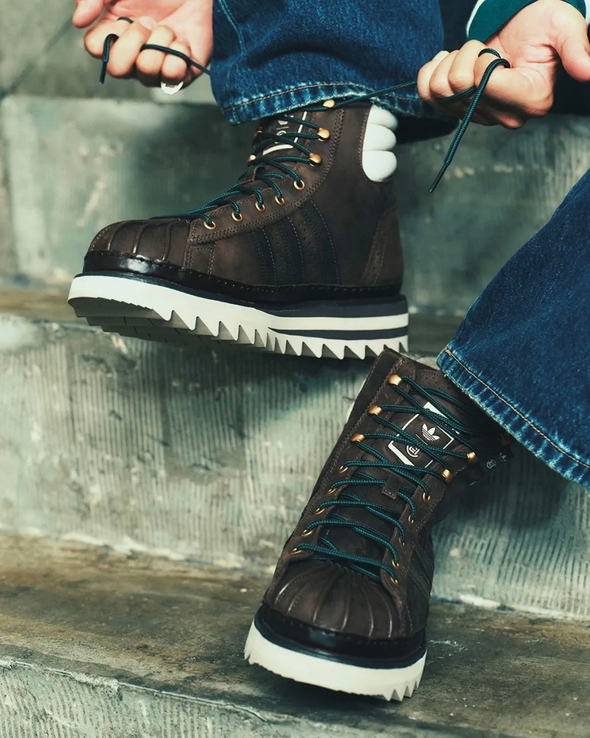 ADIDAS PRO MODEL X  CLOT BY EDISON CHEN DARK BROWN