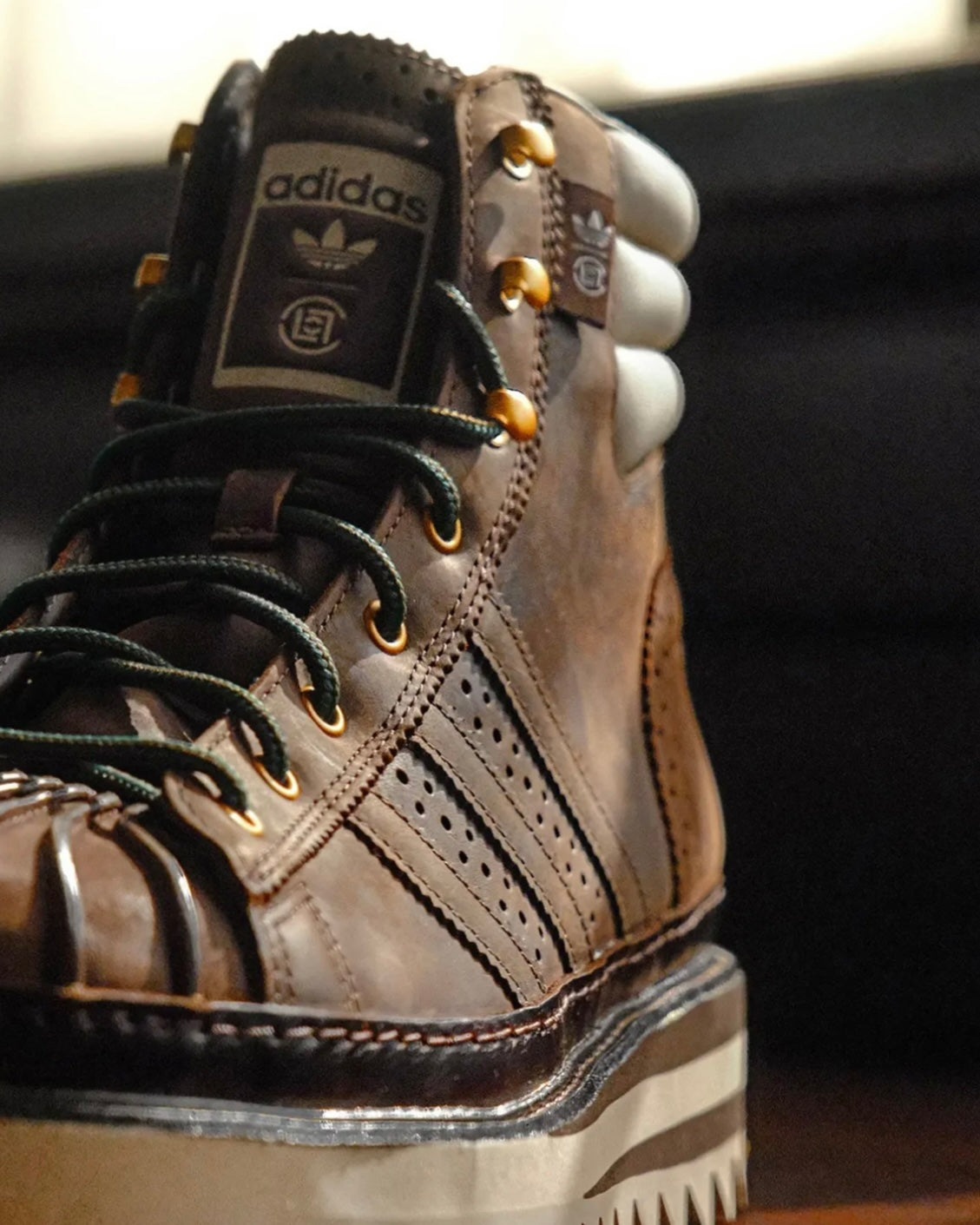 ADIDAS PRO MODEL X  CLOT BY EDISON CHEN DARK BROWN