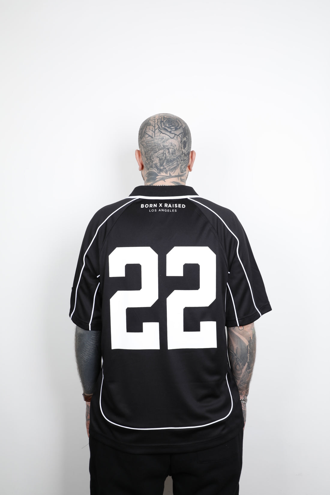 BORN X RAISED GOD LOVES THE HOMIES JERSEY BLACK