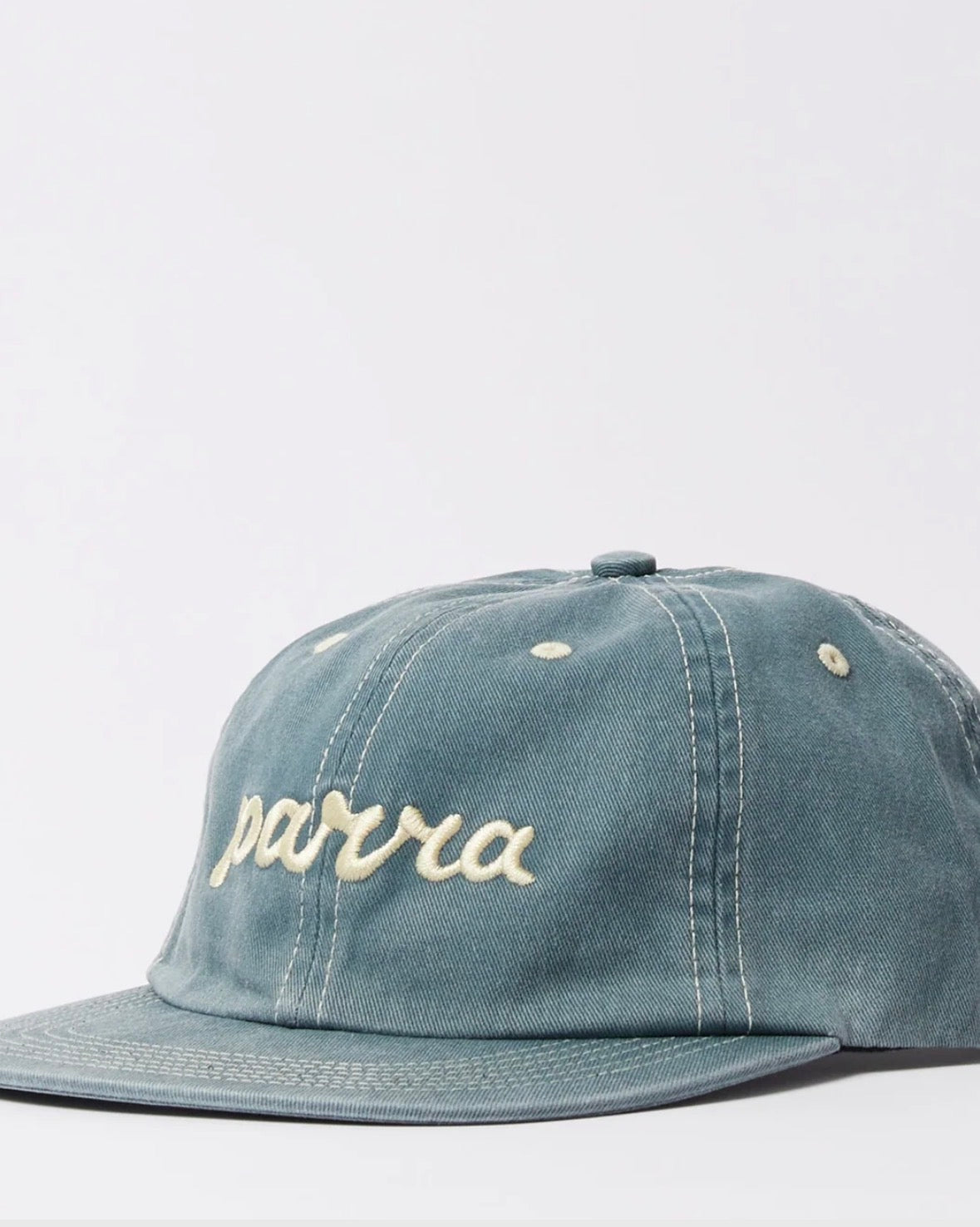 PARRA LOWERCASE SCRIPT LOGO 6 PANEL HAT BLUE