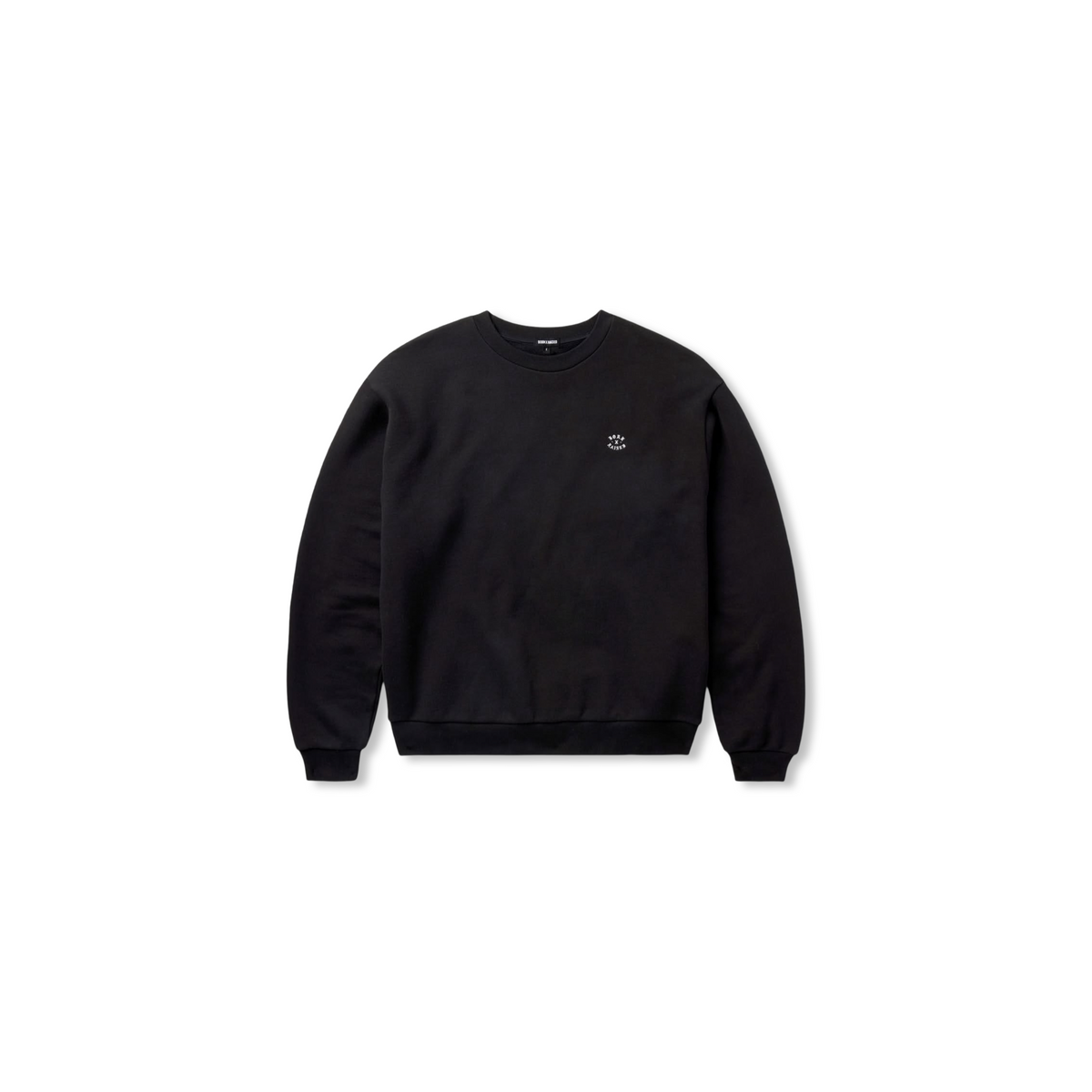 BORN x RAISED MICRO ROCKER CREWNECK BLACK