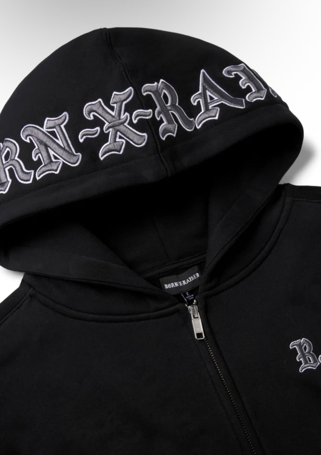 BORN X RAISED SPORT STRIPE ZIP-UP HOODIE