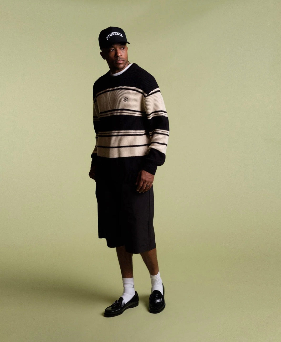 STUDENTS CALABASAS BAGGY NYLON SHORTS BLACK