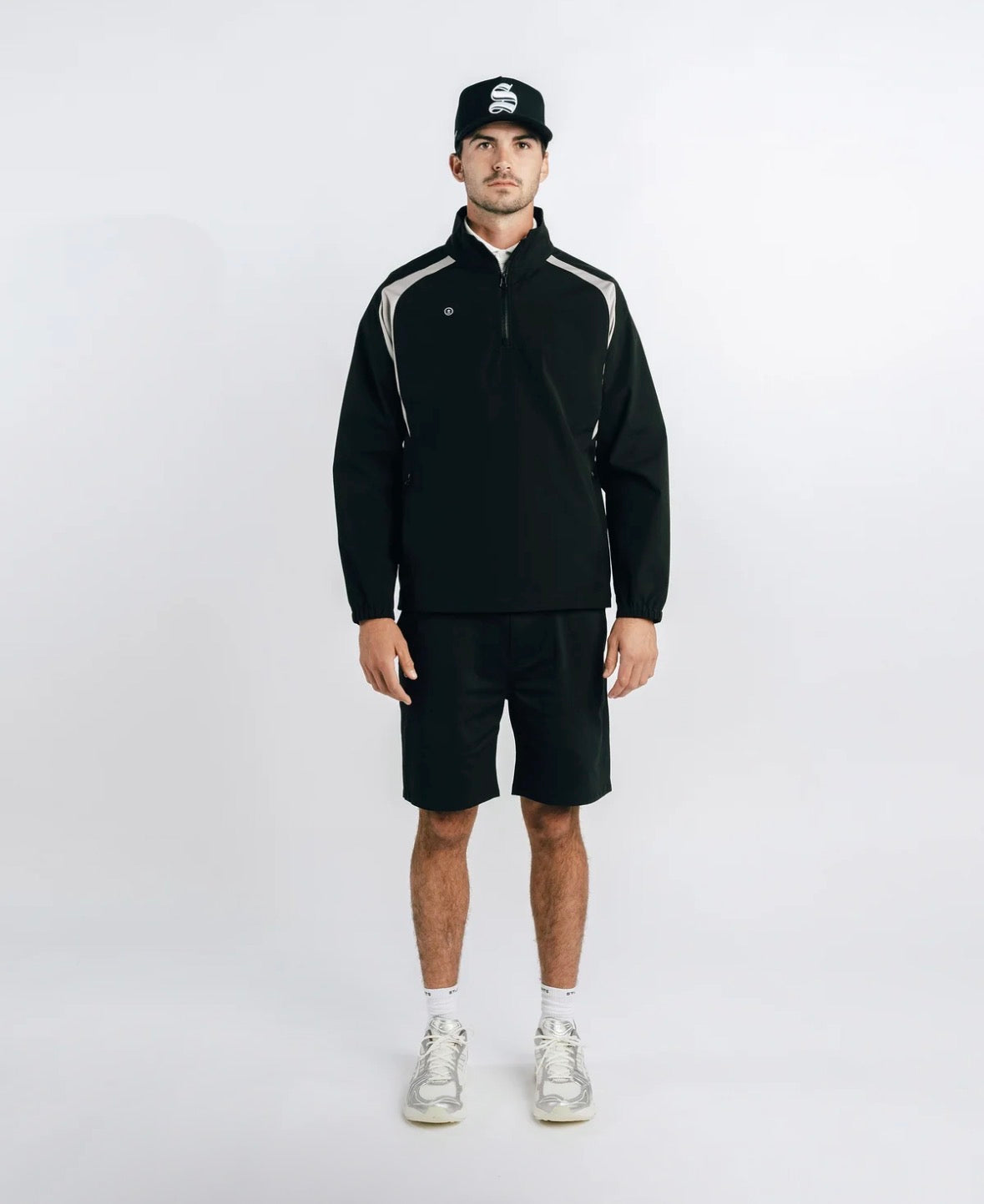 STUDENTS MYLES NYLON Q-ZIP BLACK