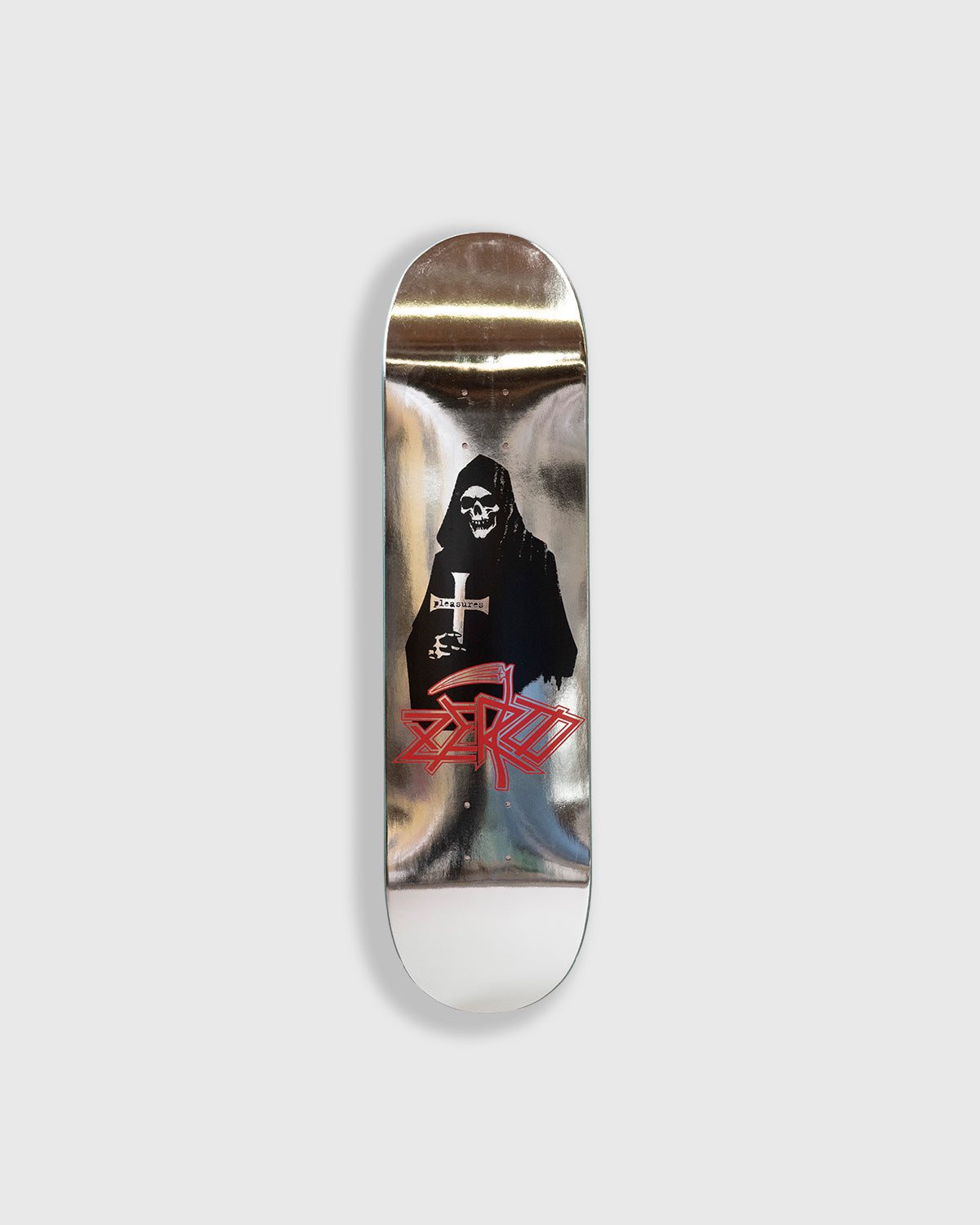 PLEASURES x ZERO REAPER SKATE DECK
