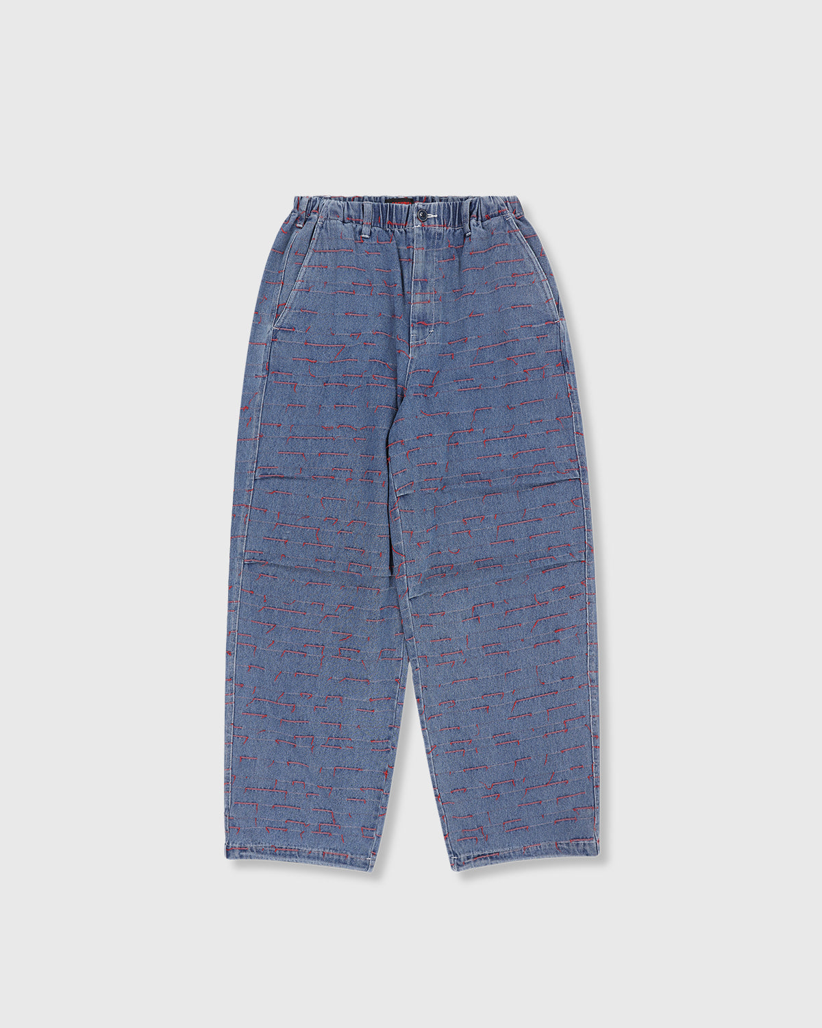 PLEASURES STROKES DENIM PARASHUTE PANTS