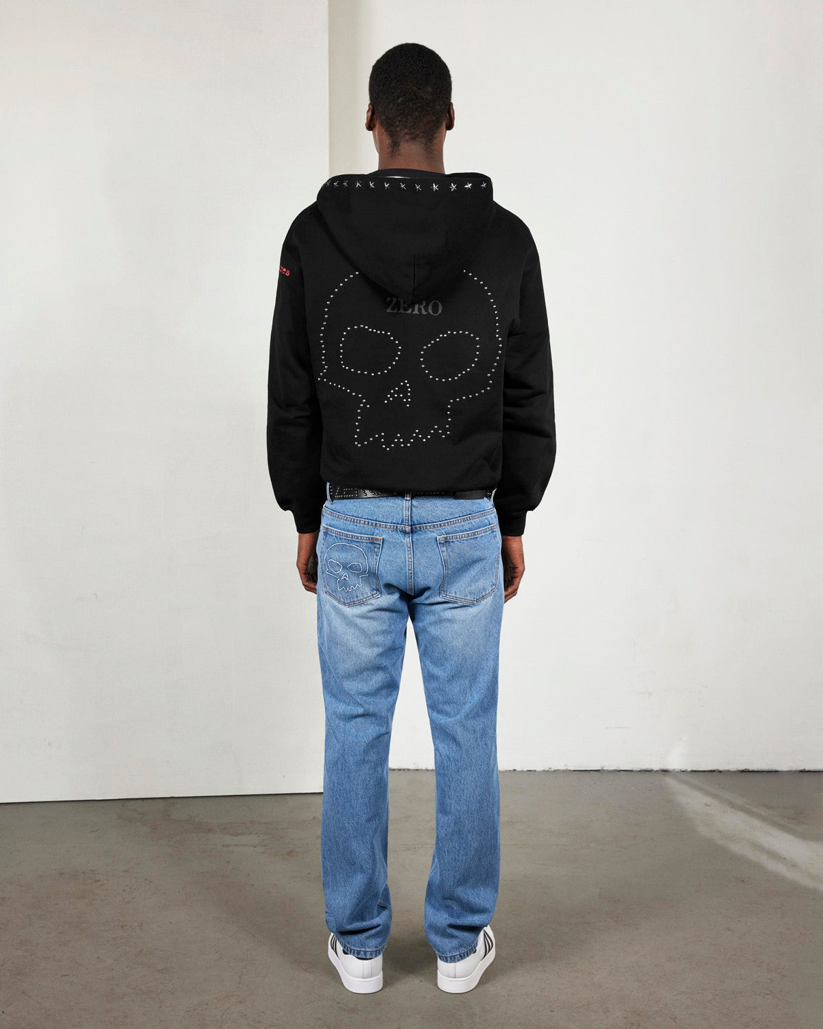 PLEASURES x ZERO STUDDED HOODIE