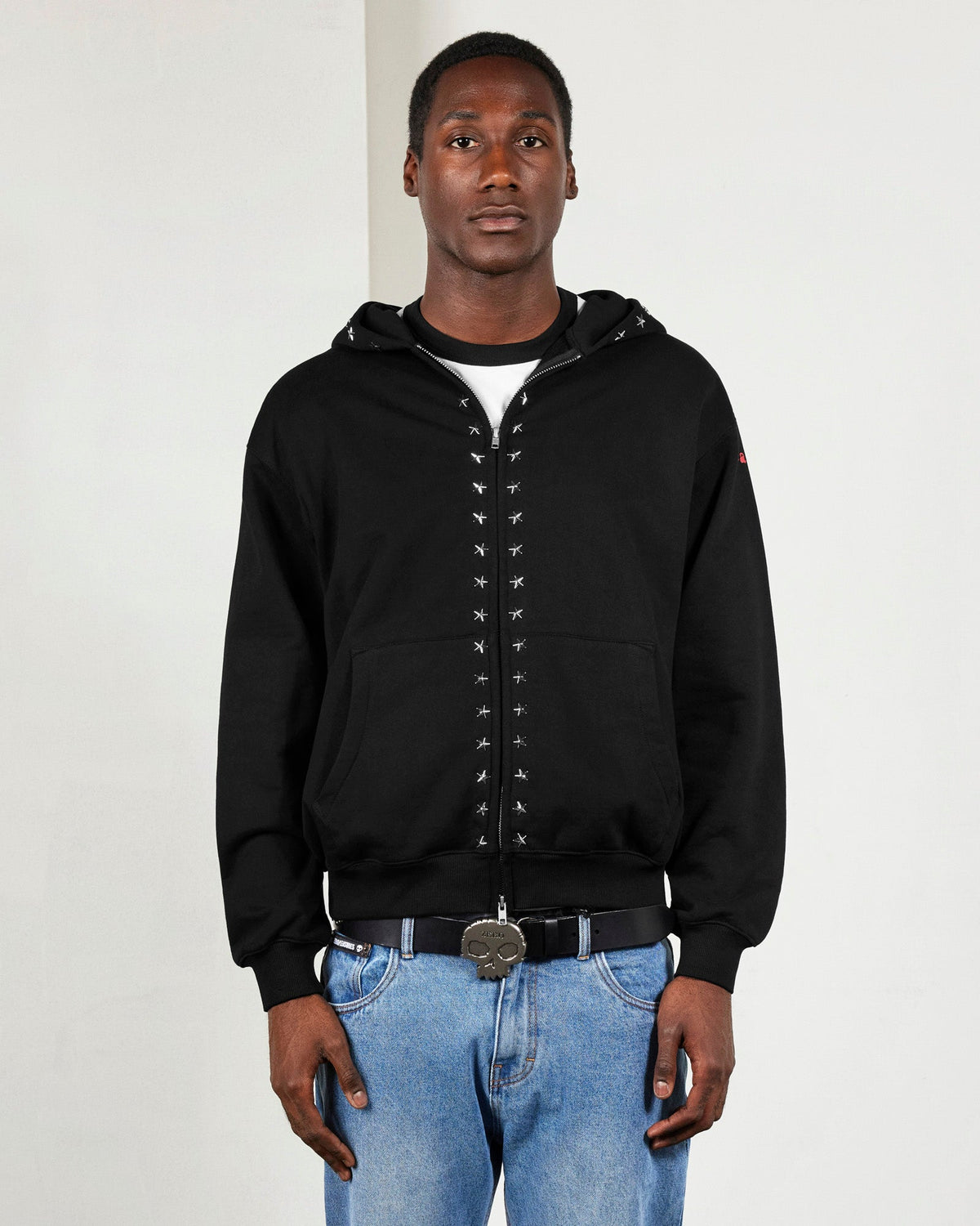 PLEASURES x ZERO STUDDED HOODIE