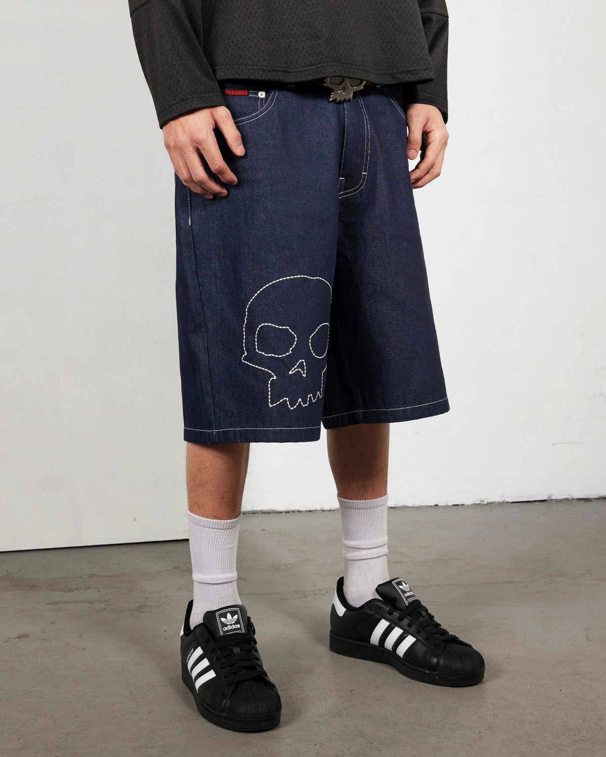 PLEASURES x ZERO SKULL JORTS