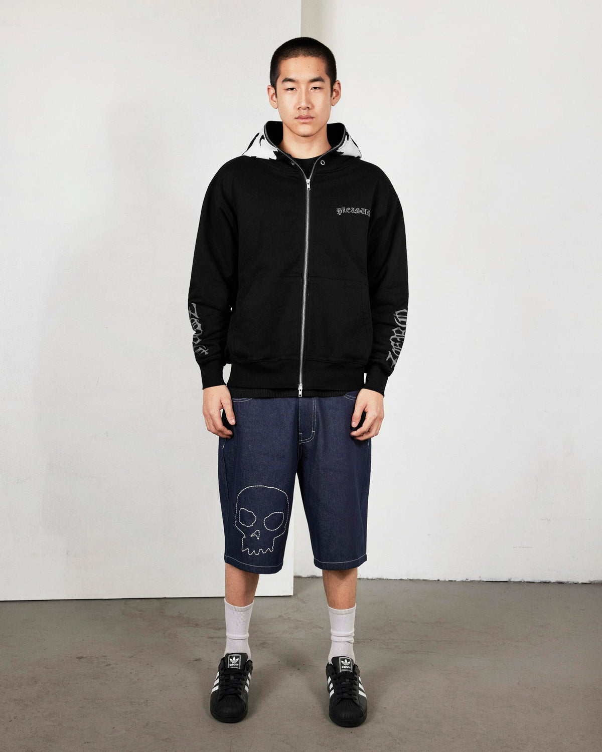 PLEASURES x ZERO SKULL JORTS