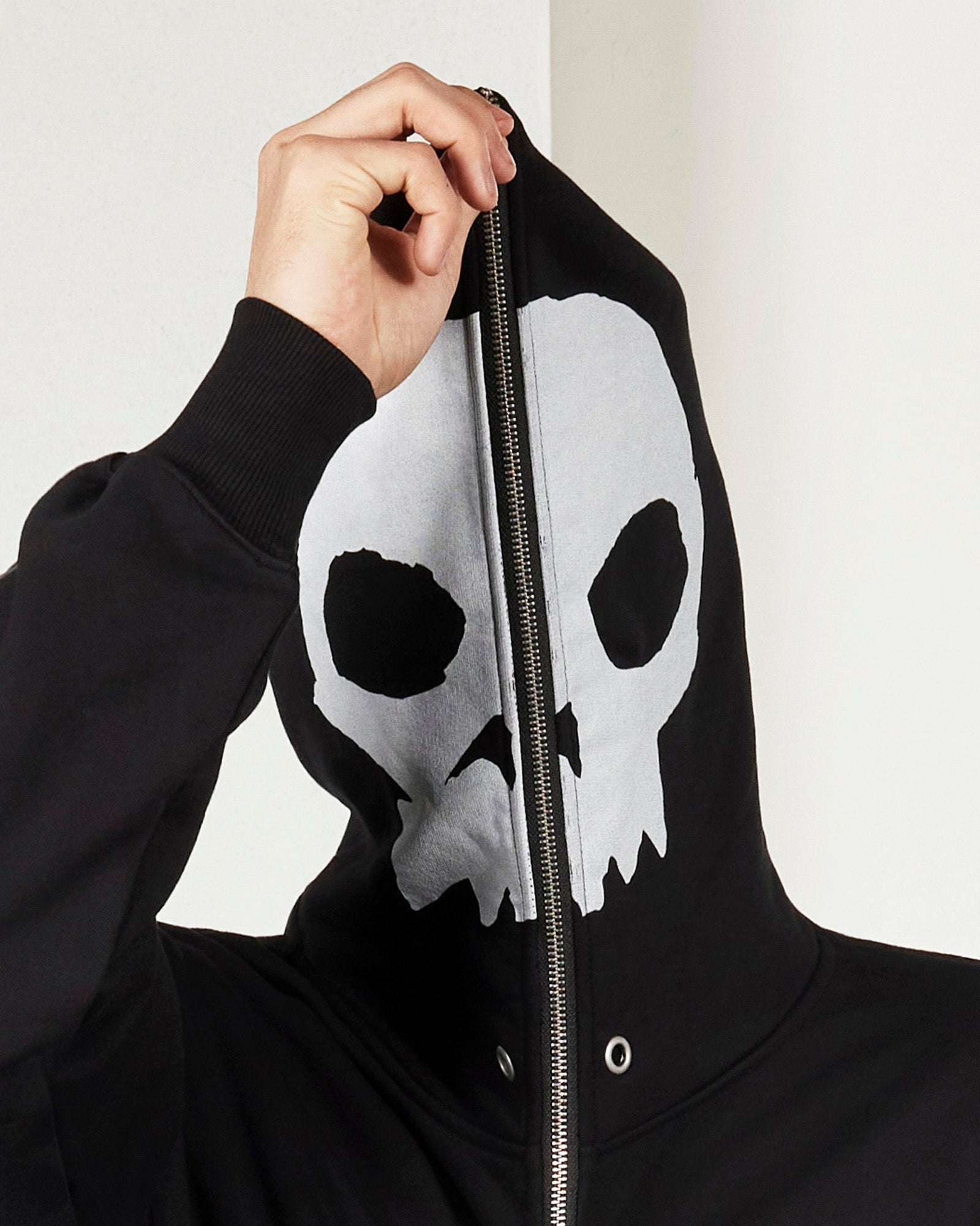 PLEASURES x ZERO BALAKLAVA ZIP HOODIE - LUST PANAMA