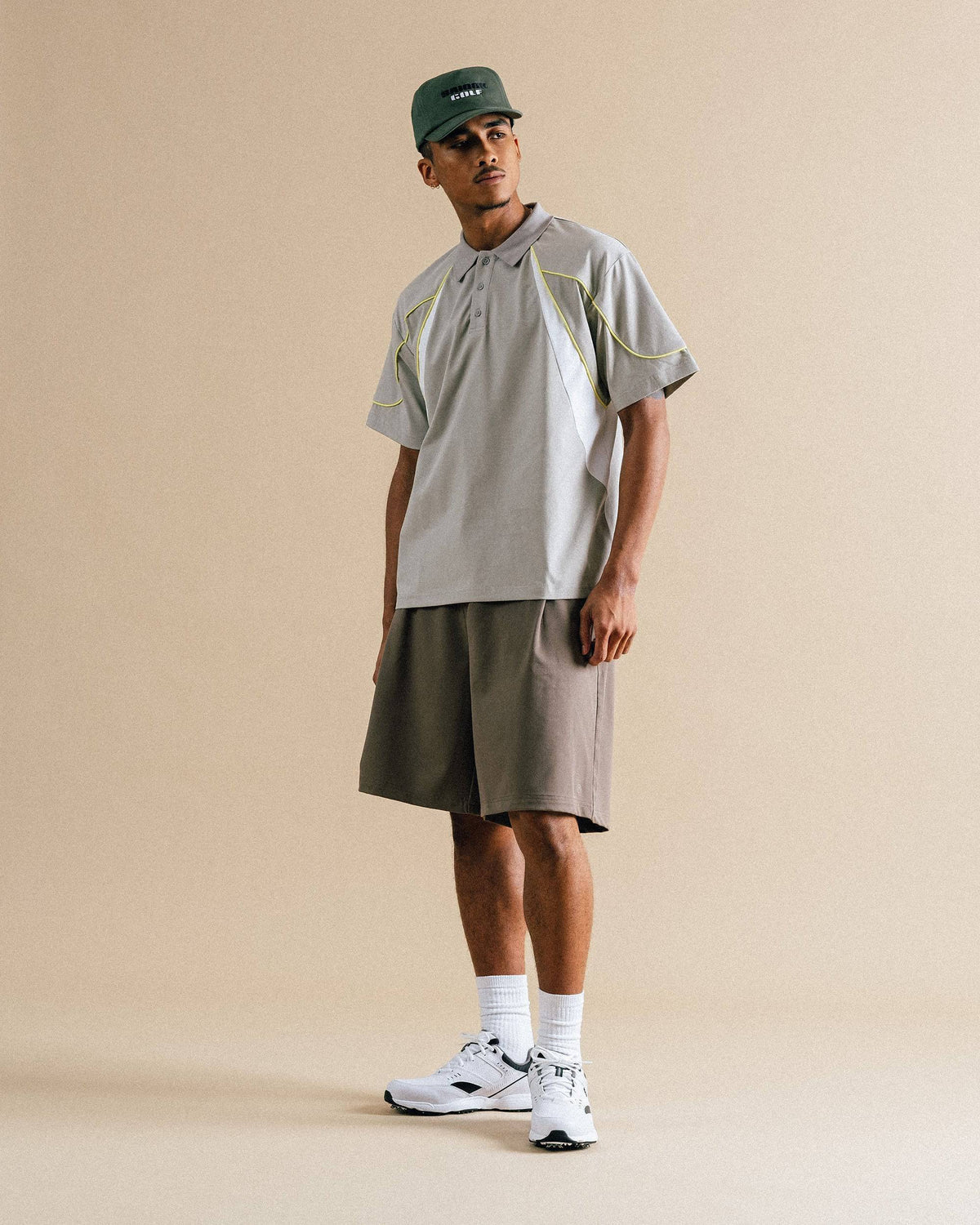 STUDENTS CALCULUS BAGGY PLEATED SHORTS GREY