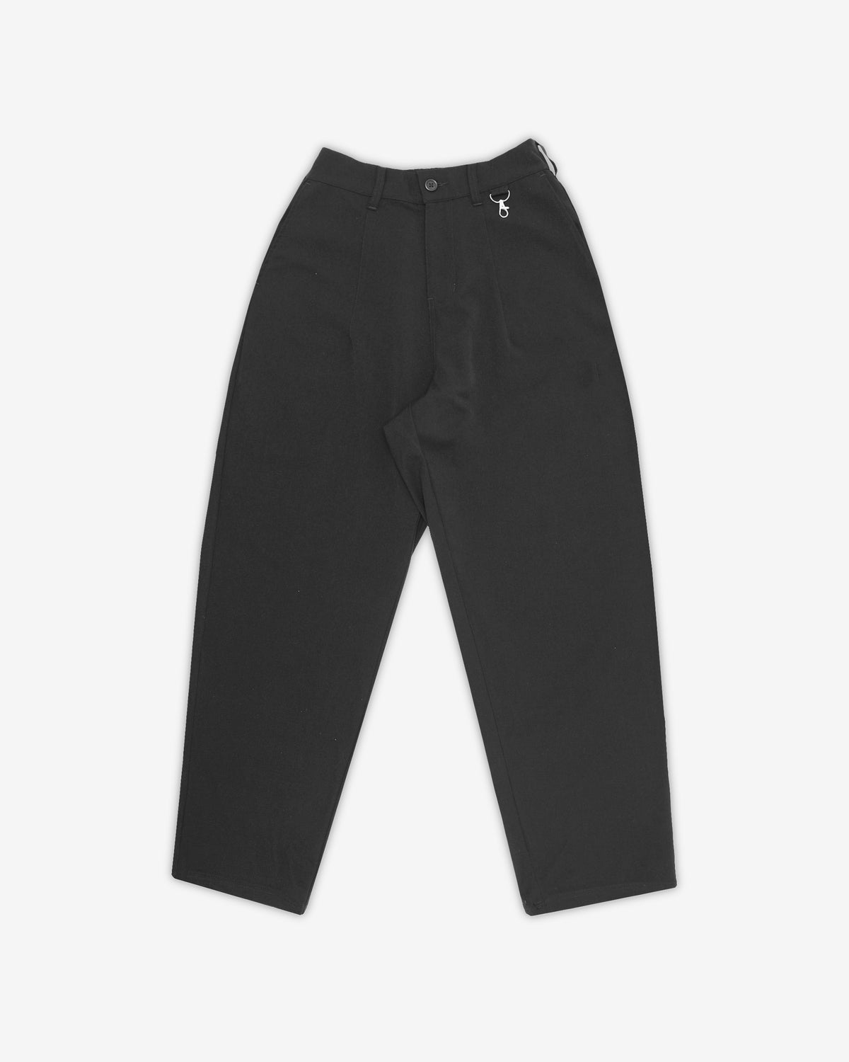 STUDENTS CALCULUS BAGGY PLEATED PANTS BLACK
