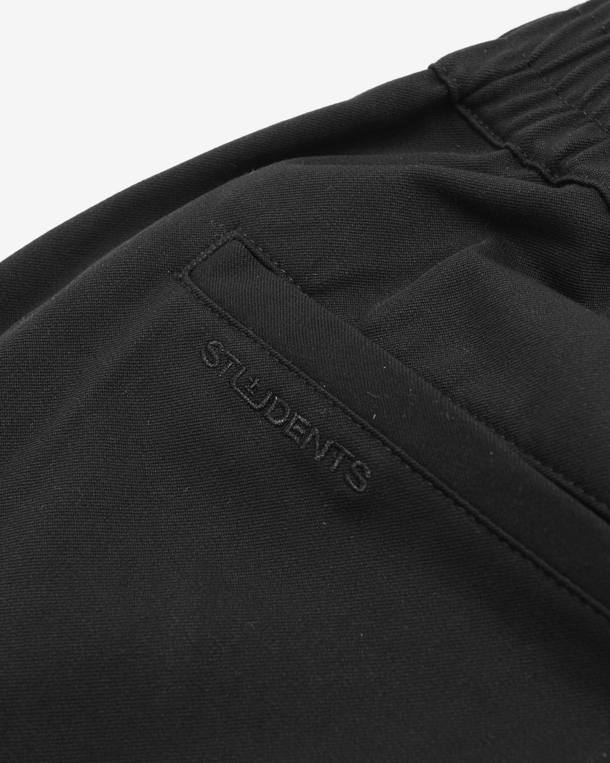 STUDENTS CALCULUS BAGGY PLEATED PANTS BLACK