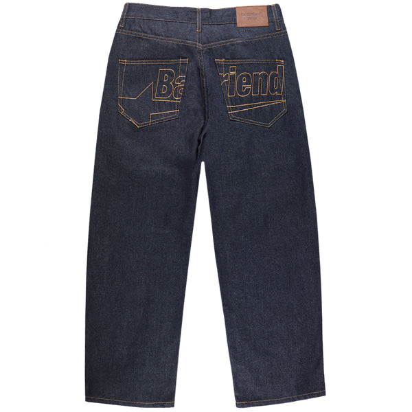 BADFRIEND STAR POCKET DENIM PANT RAW INDIGO