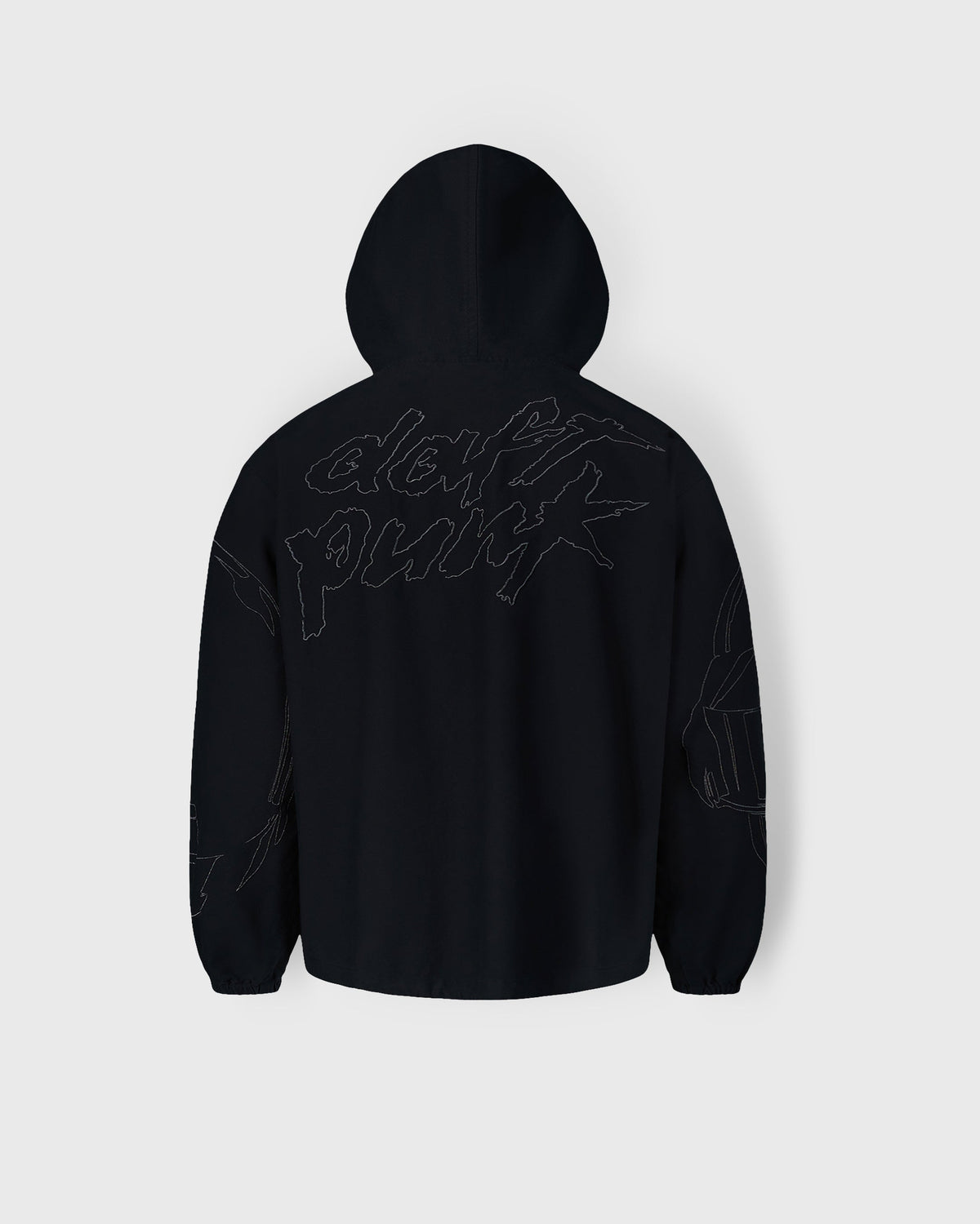 PLEASURES x DAFT PUNK DIGITAL ZIP PONCHO  HOODIE