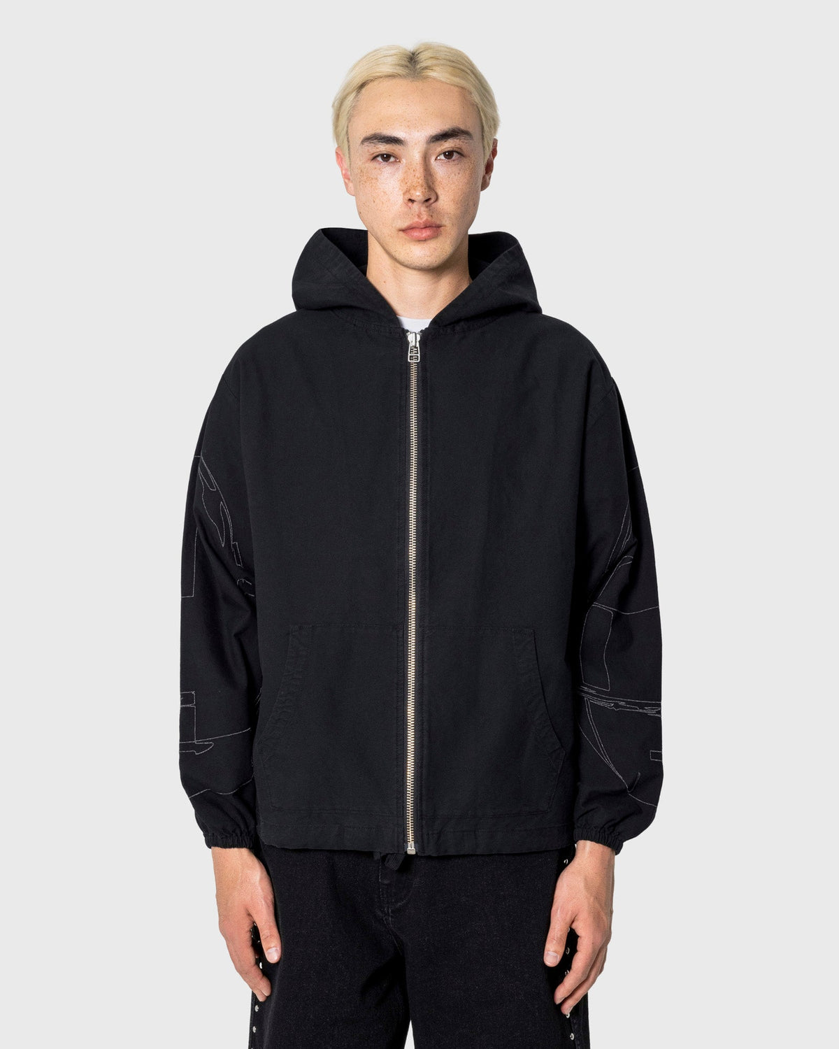 PLEASURES x DAFT PUNK DIGITAL ZIP PONCHO  HOODIE