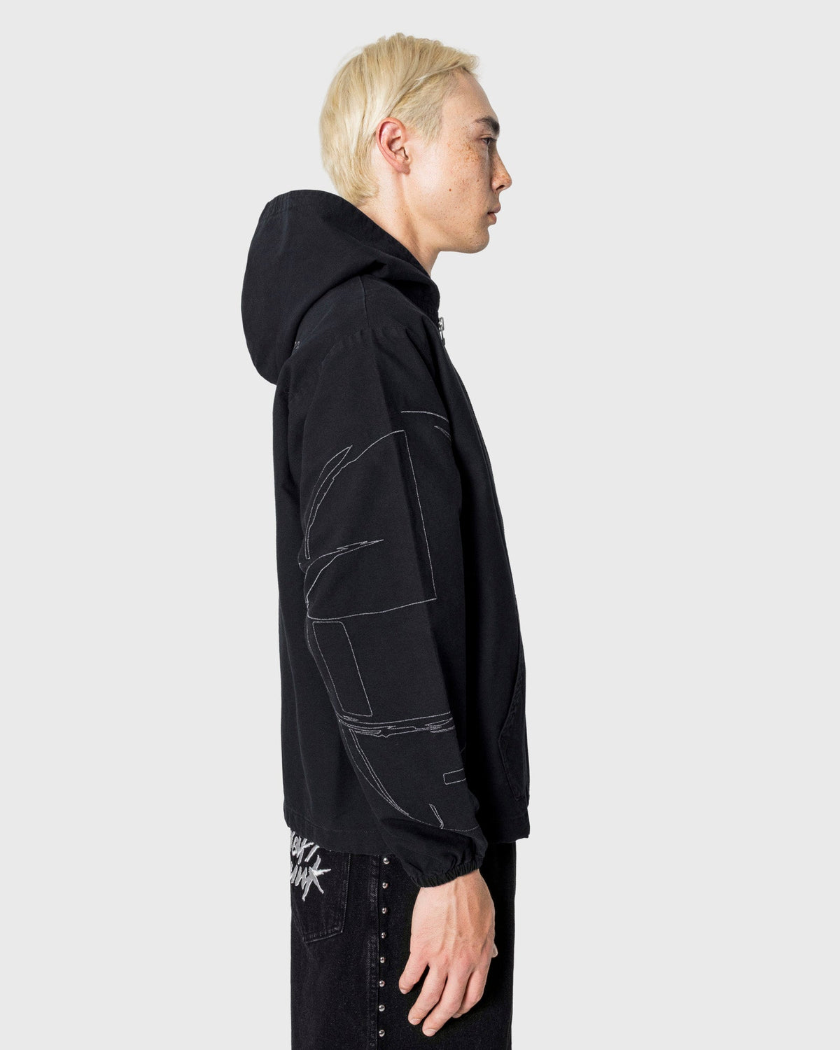 PLEASURES x DAFT PUNK DIGITAL ZIP PONCHO  HOODIE