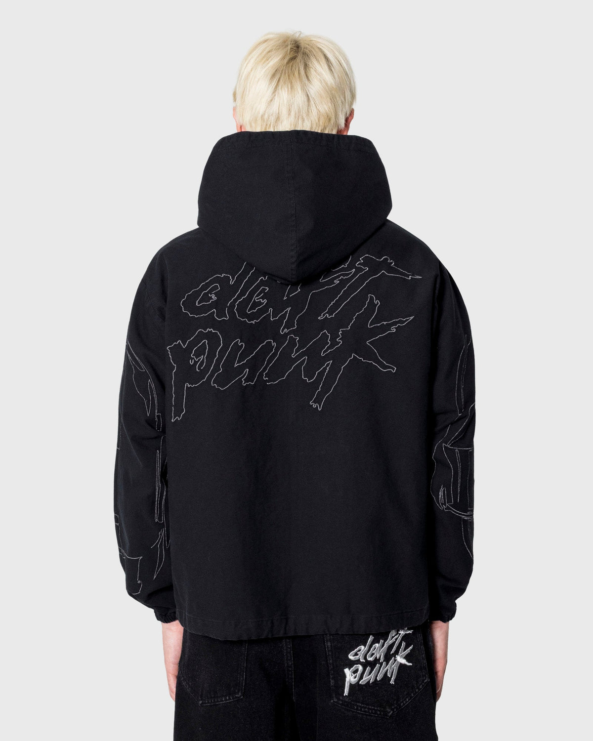 PLEASURES x DAFT PUNK DIGITAL ZIP PONCHO  HOODIE