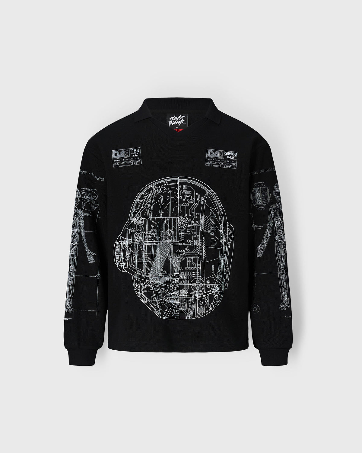 PLEASURES x DAFT PUNK SCHEMATIC LONG SLEEVE POLO