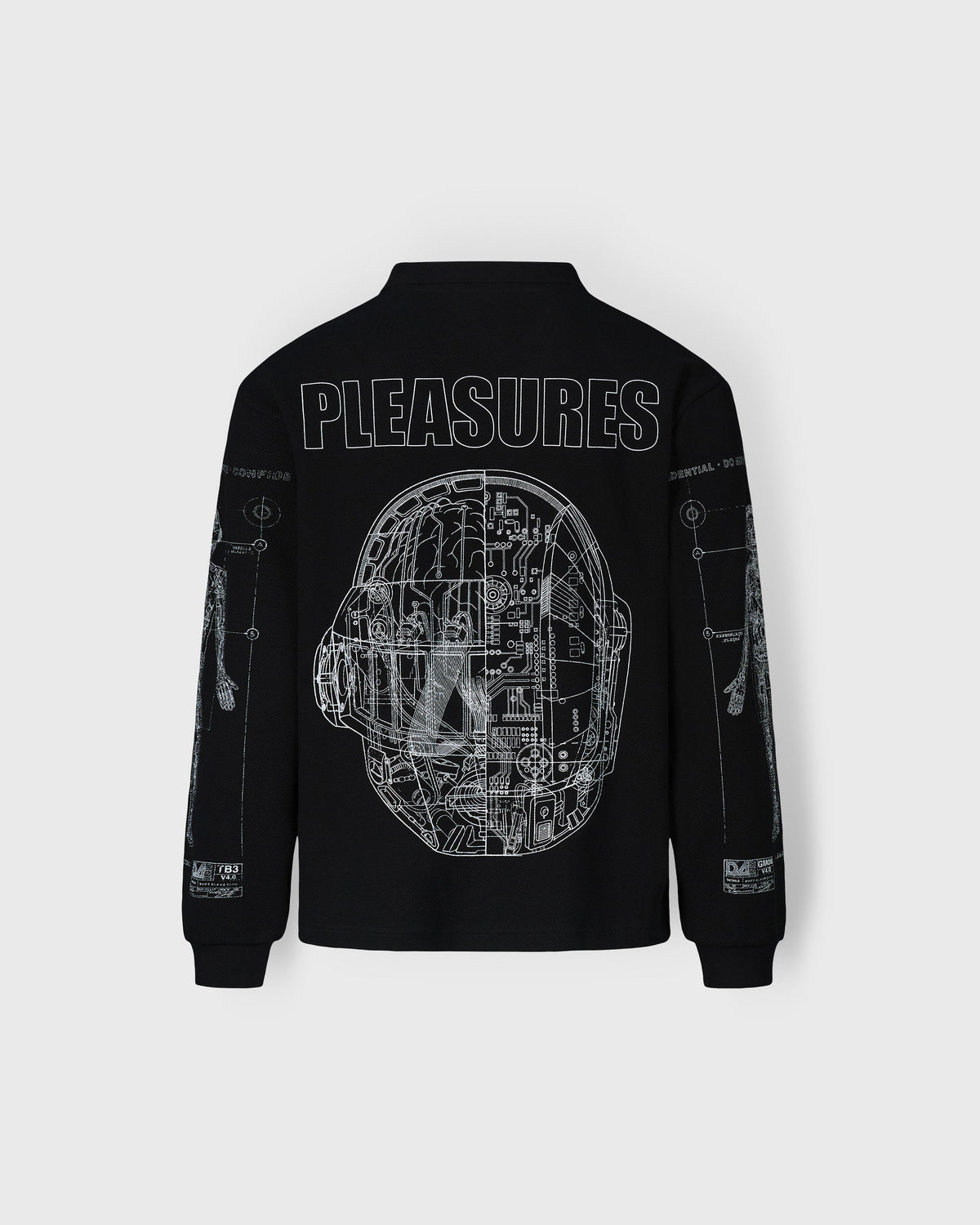 PLEASURES x DAFT PUNK SCHEMATIC LONG SLEEVE POLO