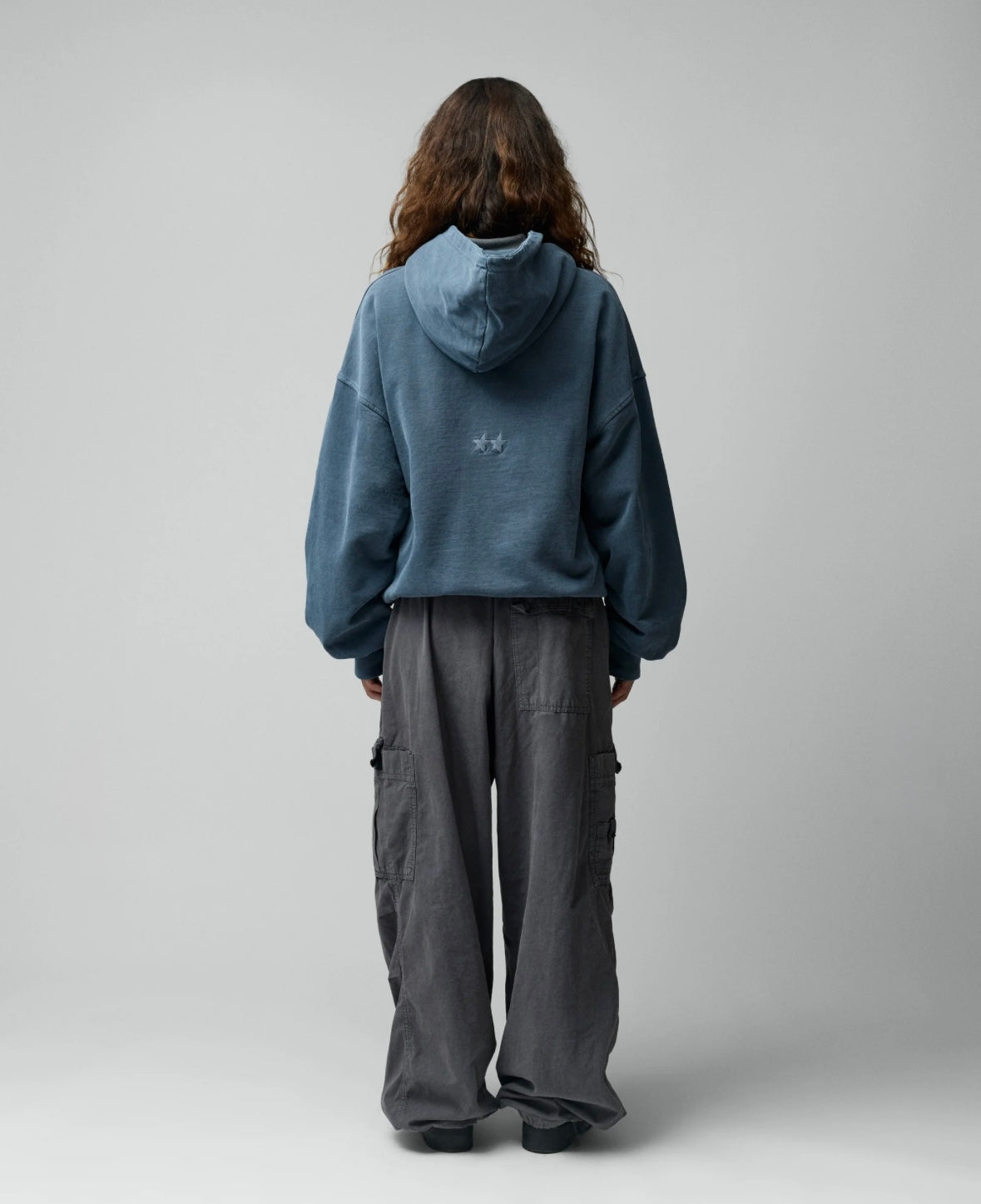 TWOJEYS PIGMENT DYED BLUE ICON HOODIE