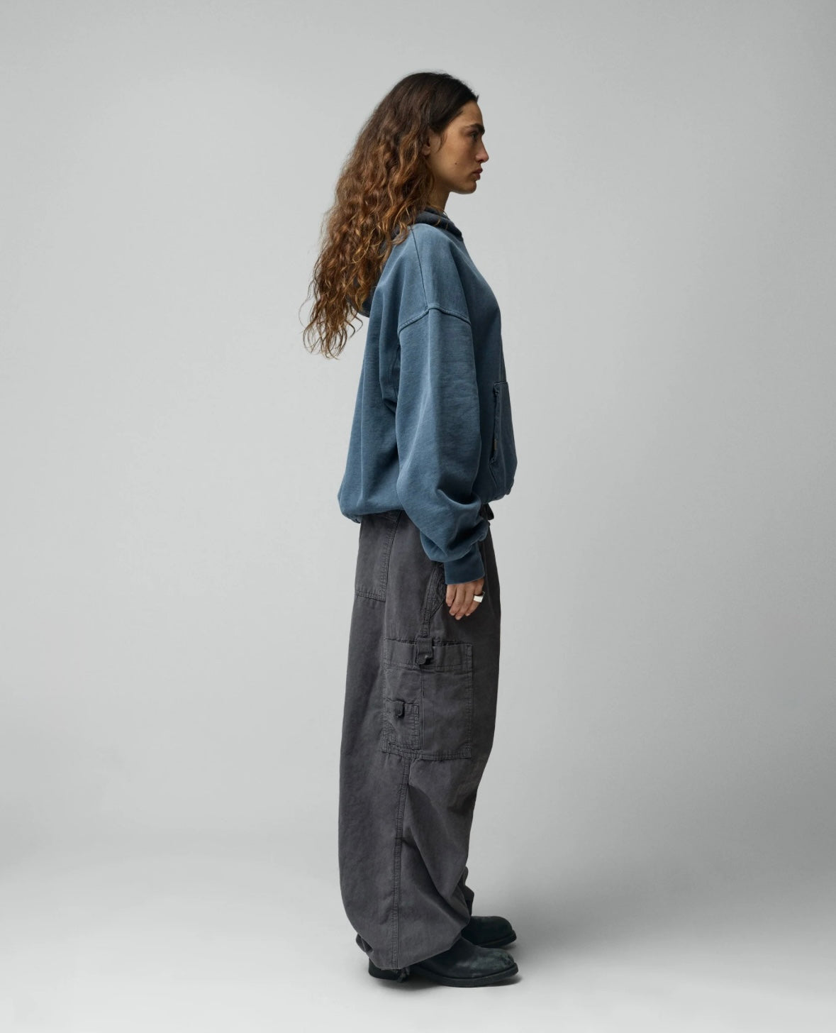 TWOJEYS PIGMENT DYED BLUE ICON HOODIE