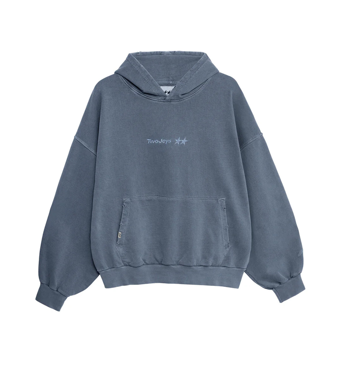 TWOJEYS PIGMENT DYED BLUE ICON HOODIE