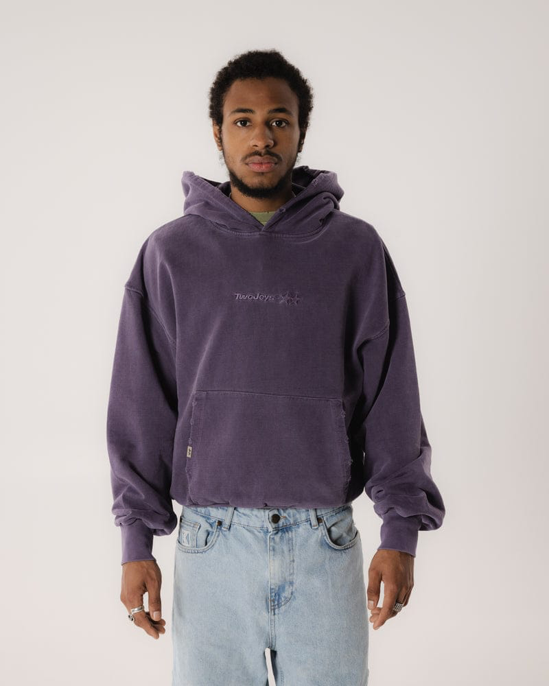 TWOJEYS PIGMENT DYED ICON HOODIE PURPLE