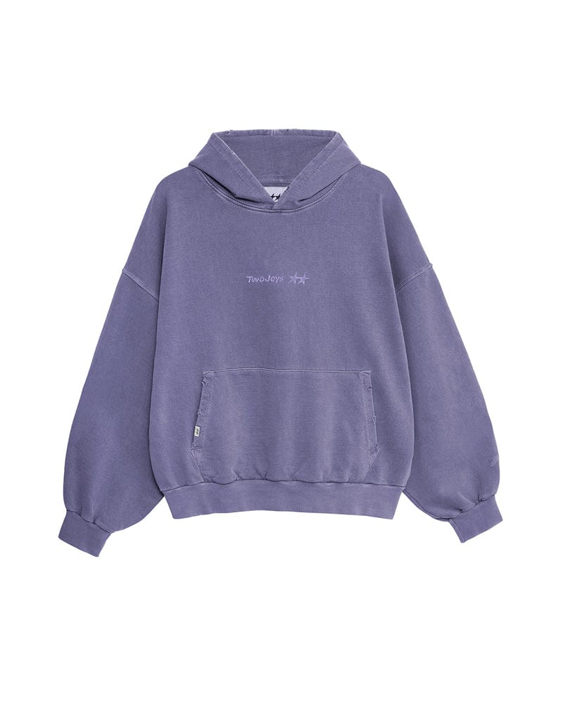 TWOJEYS PIGMENT DYED ICON HOODIE PURPLE
