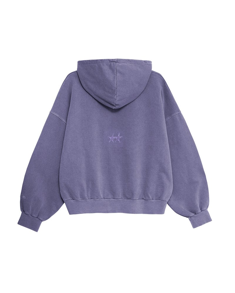 TWOJEYS PIGMENT DYED ICON HOODIE PURPLE