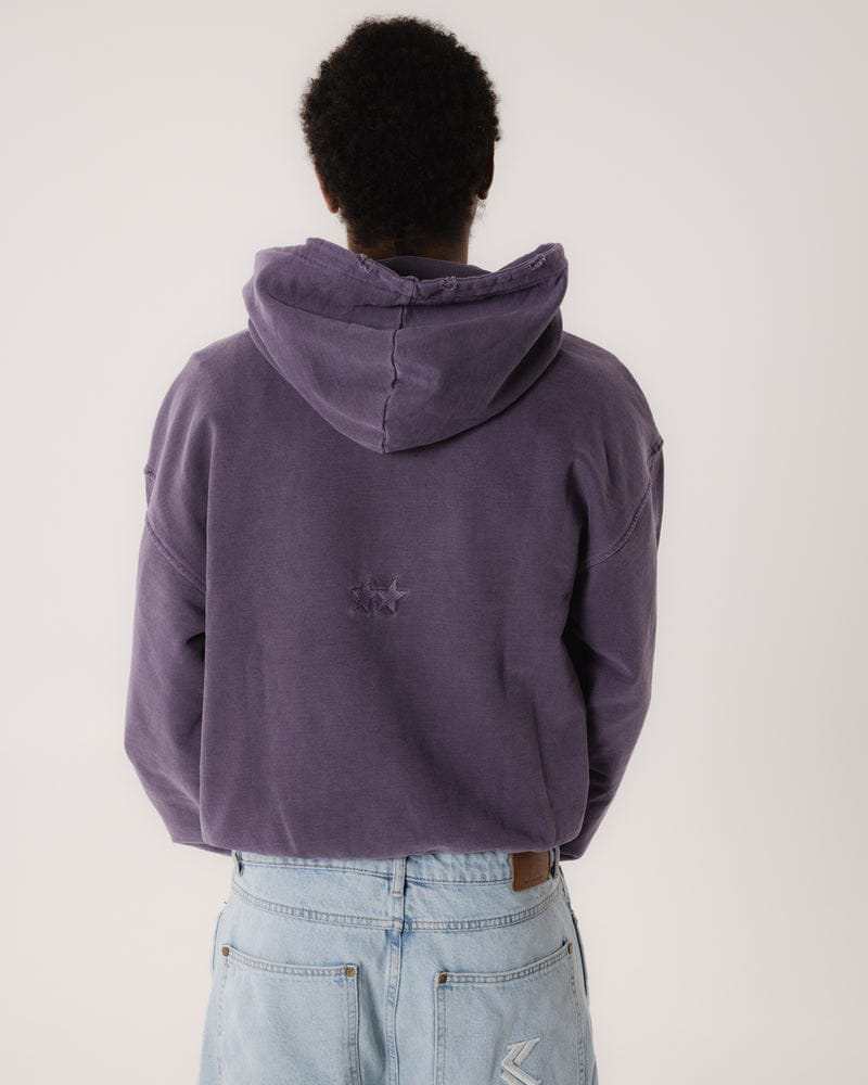 TWOJEYS PIGMENT DYED ICON HOODIE PURPLE