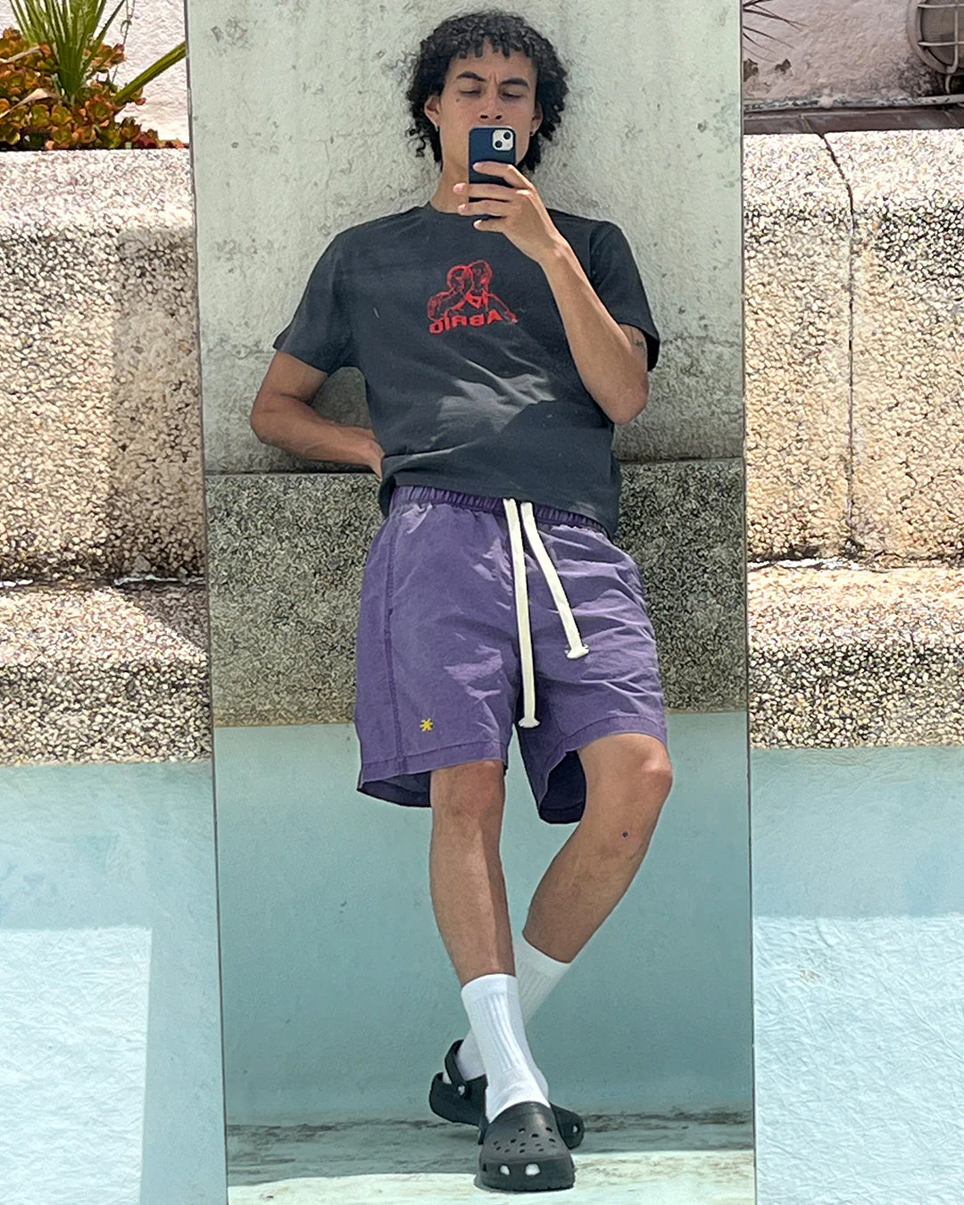 CABRIO OG WASHED SHORTS  PURPLE