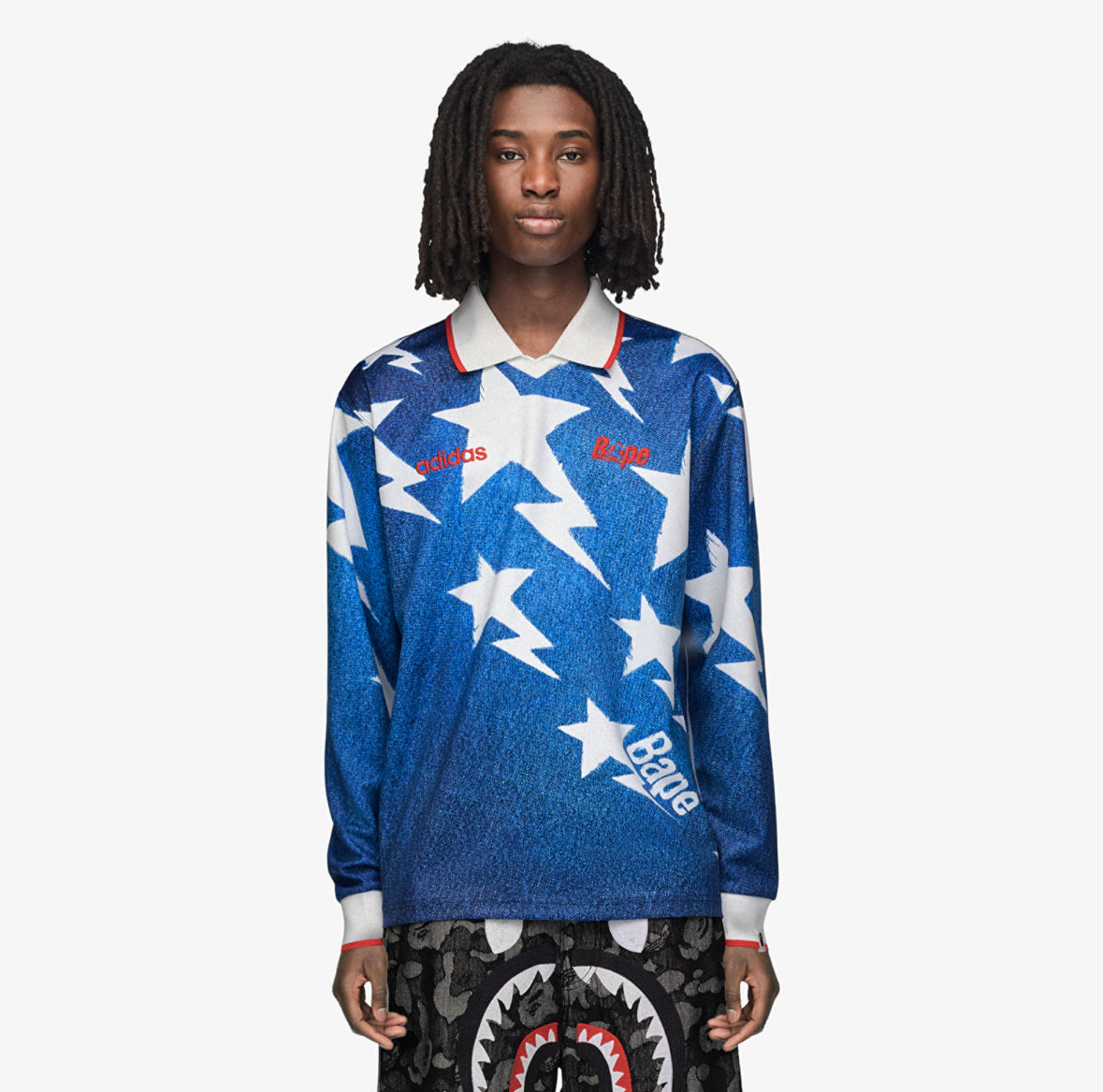 ADIDAS ORIGINALS x BAPE JERSEY LSL STAR - LUST PANAMA ADIDAS ORIGINALS x BAPE JERSEY LSL STAR - LUST PANAMA