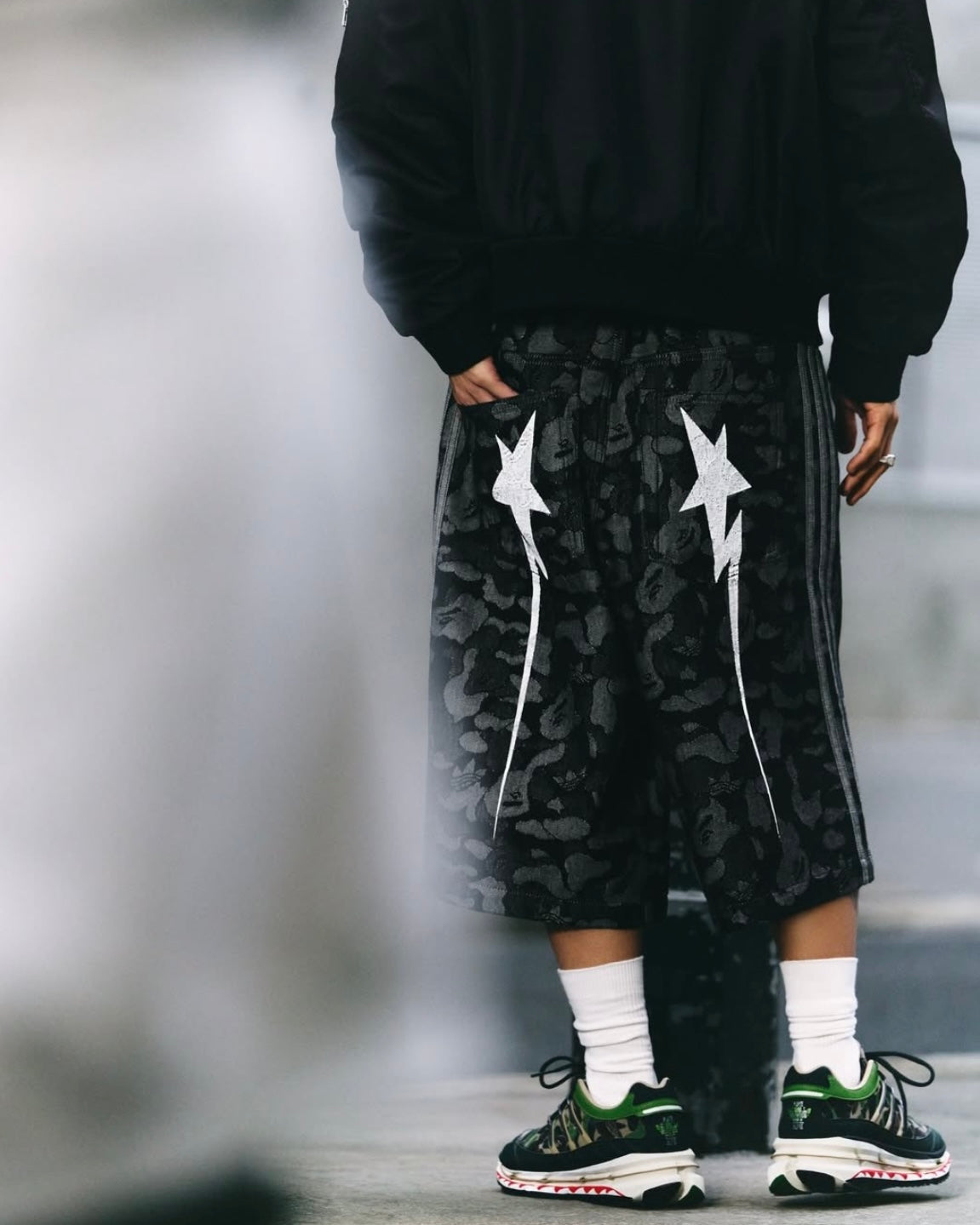 ADIDAS ORIGINALS x BAPE DENIM JORTS