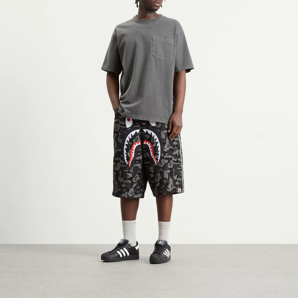 ADIDAS ORIGINALS x BAPE DENIM JORTS