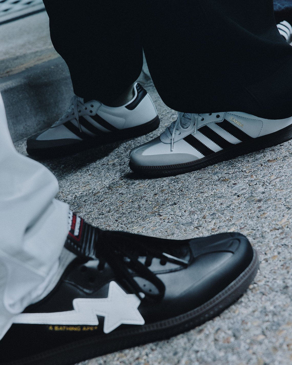 ADIDAS X BAPE SAMBA BAPE WHITE