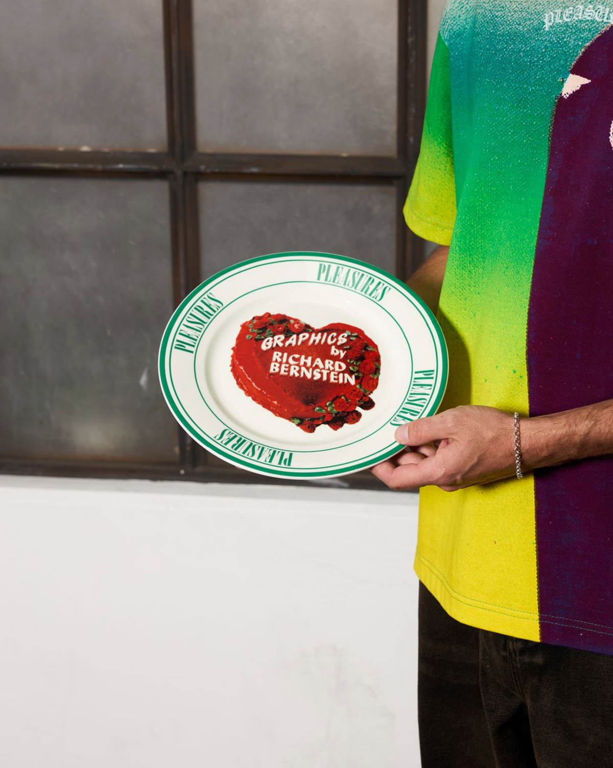 PLEASURES CAKE PLATE BY RICHARD BERNSTEIN