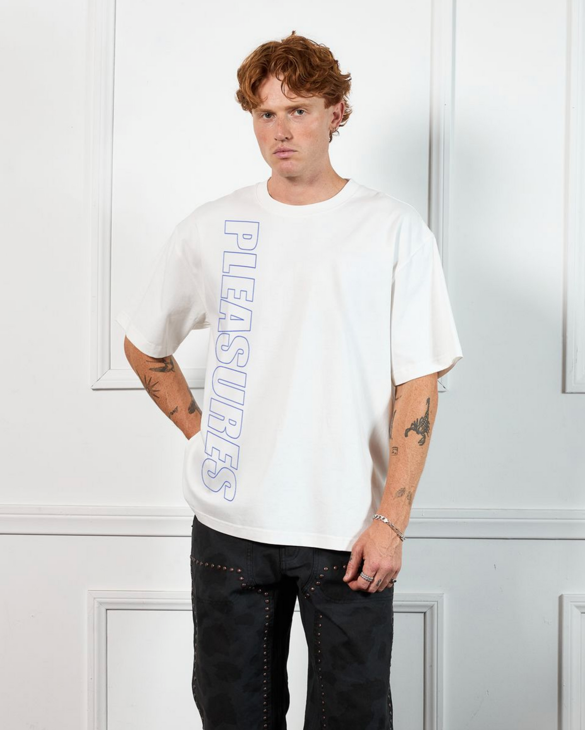 PLEASURES OUTLINE HEAVYWEIGHT SHIRT
