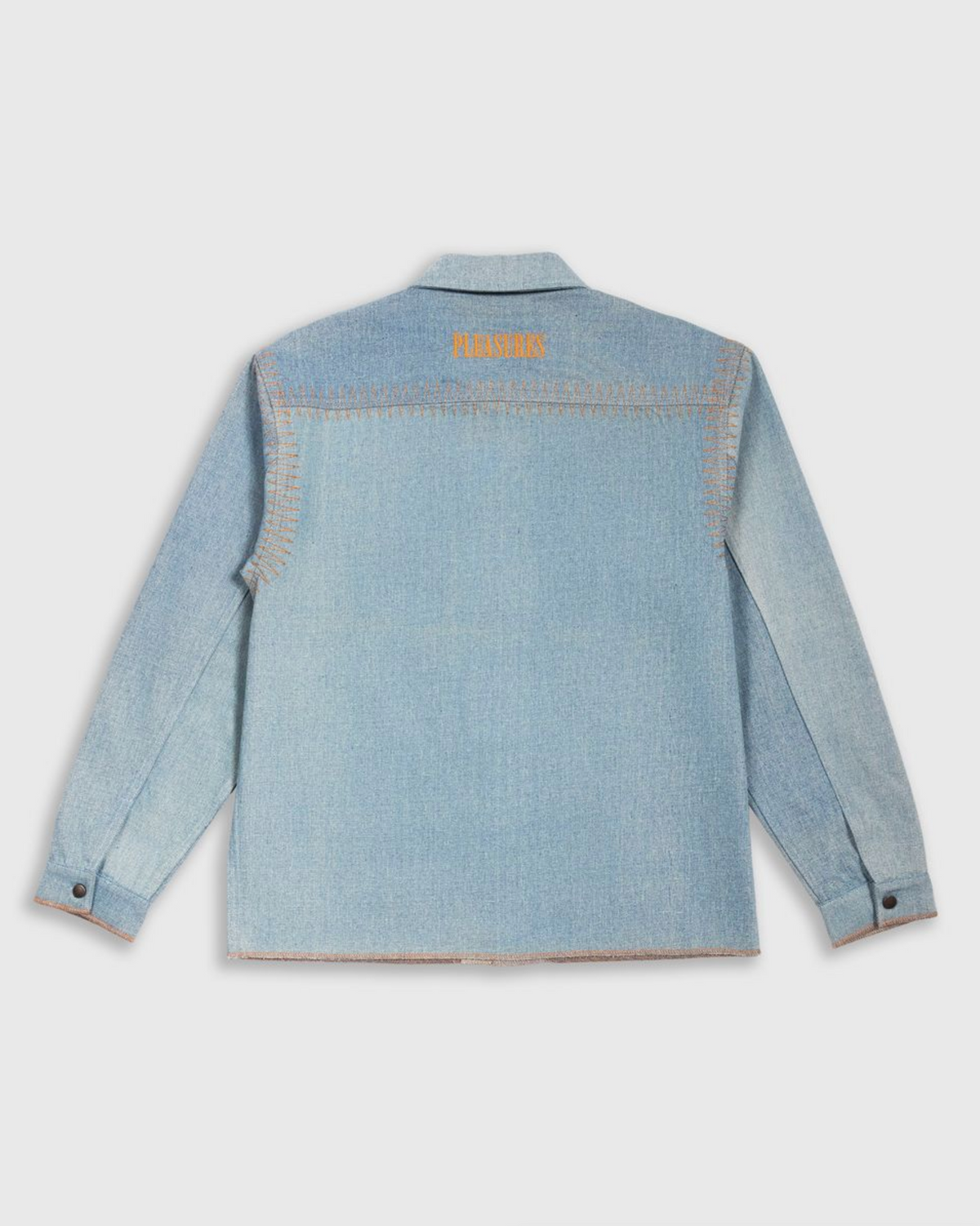 PLEASURES  FORTRESS DENIM BUTTON UP