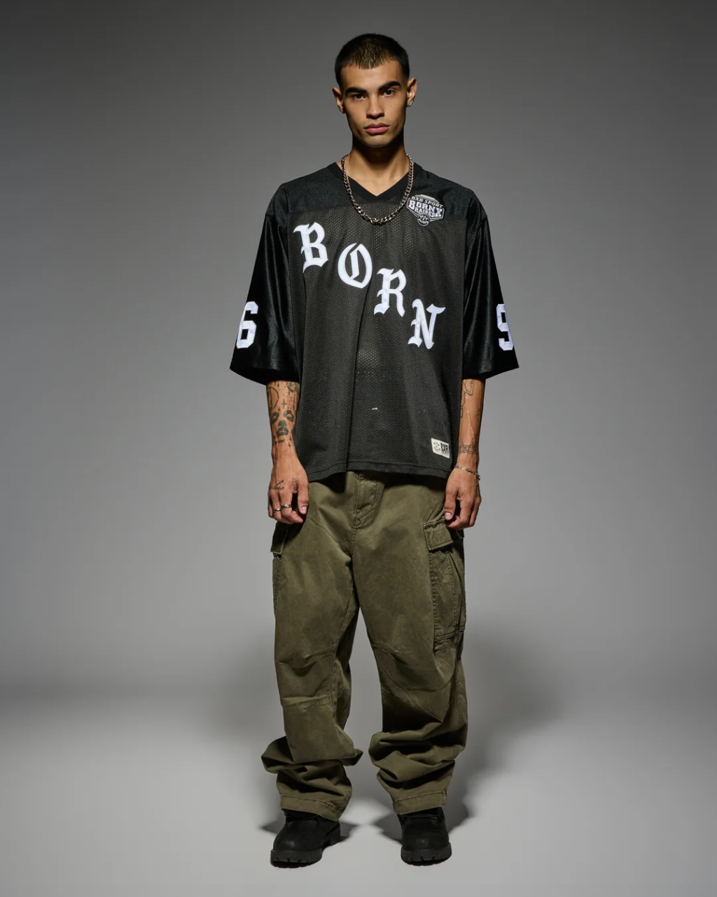 BORN X RAISED PARANOIA FOOTBALL JERSEY
