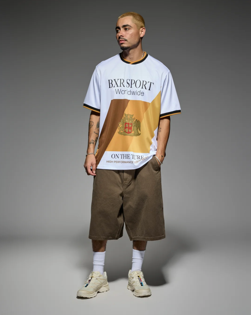 BORN X RAISED CREST SOCCER JERSEY