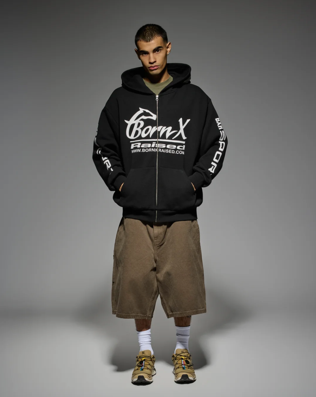 BORN X RAISED PARLAY ZIP-UP HOODIE
