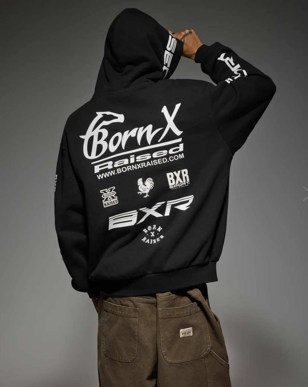 BORN X RAISED PARLAY ZIP-UP HOODIE