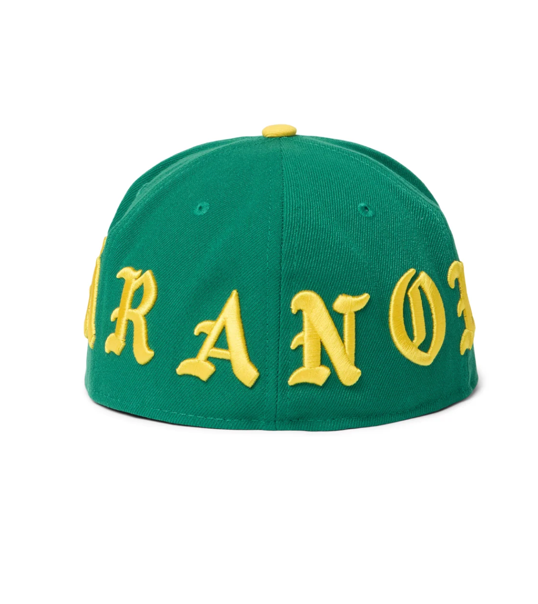 BORN X RAISED PARANOIA ROCKER FITTED 6 PANEL HAT
