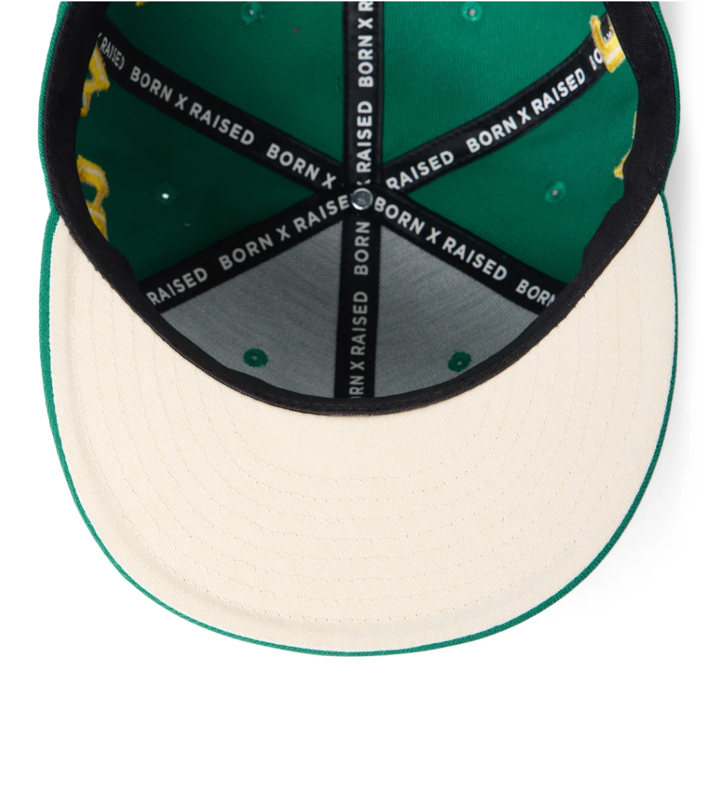 BORN X RAISED PARANOIA ROCKER FITTED 6 PANEL HAT