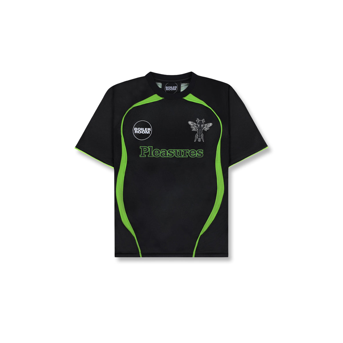 PLEASURES x BOILER ROOM AQUA SOCCER JERSEY